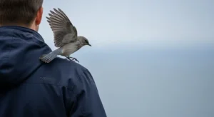 spiritual meaning of a bird landing on your shoulder
