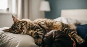 cat sleeping above my head means spiritual explained!