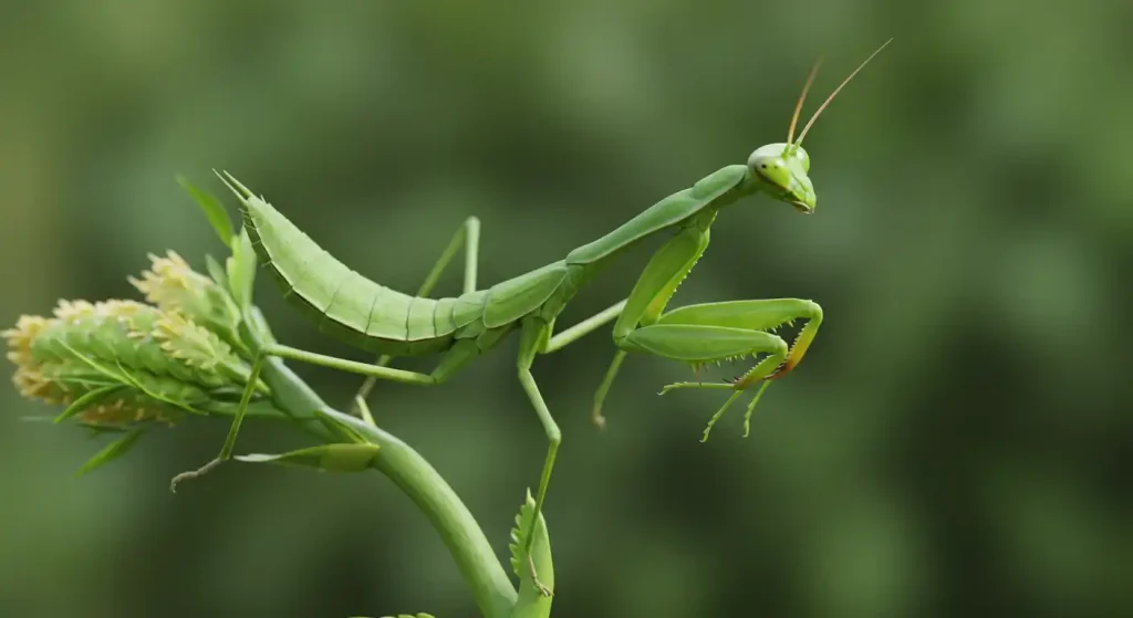 seeing a green praying mantis meaning