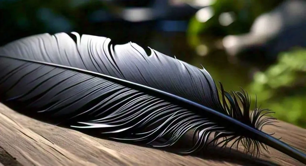 large black feather meaning