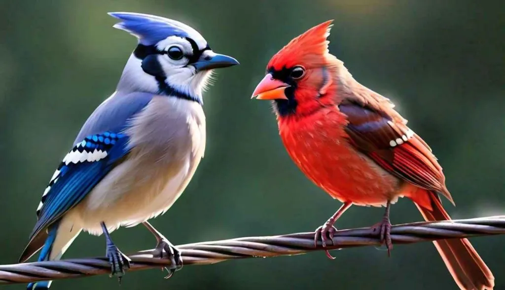 what does it mean when you see a blue jay and a cardinal together