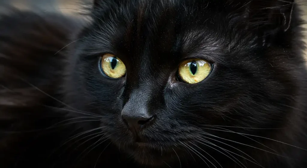 what does it mean when a black cat comes to your house at night