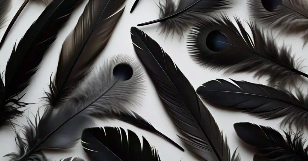 black and gray feather meaning protection, transformation, and balance