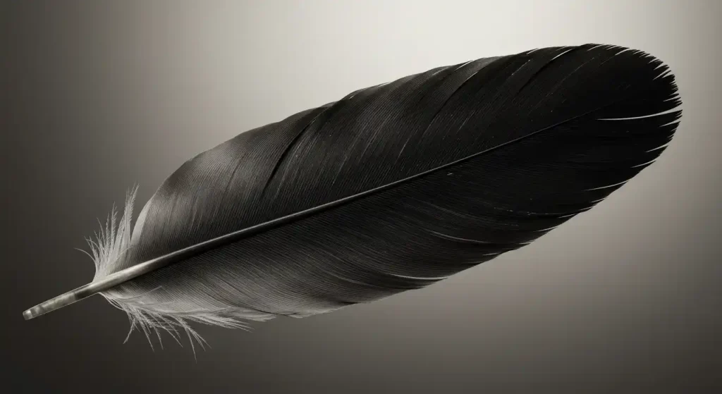what does a black feather at your door mean