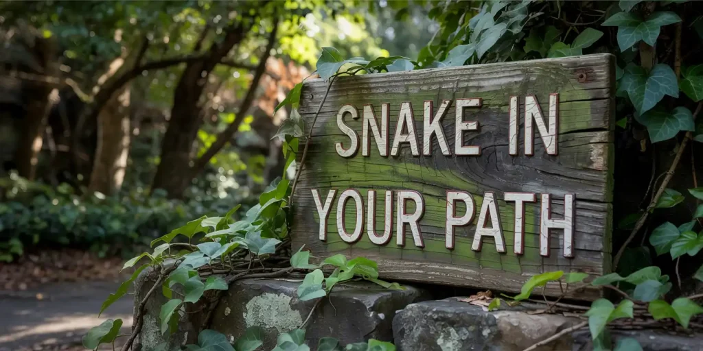 meaning of seeing a snake in your path