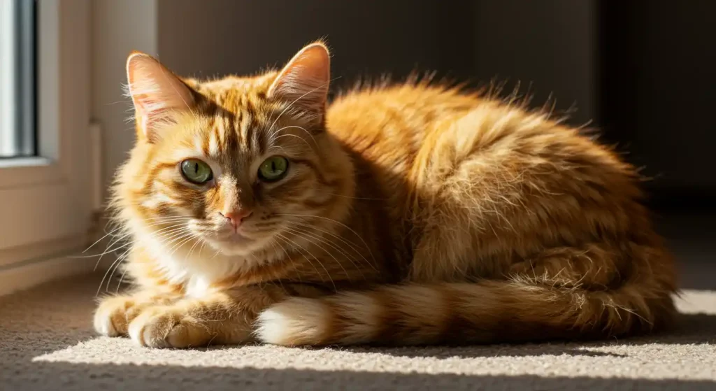 spiritual meaning of orange cat crossing your path