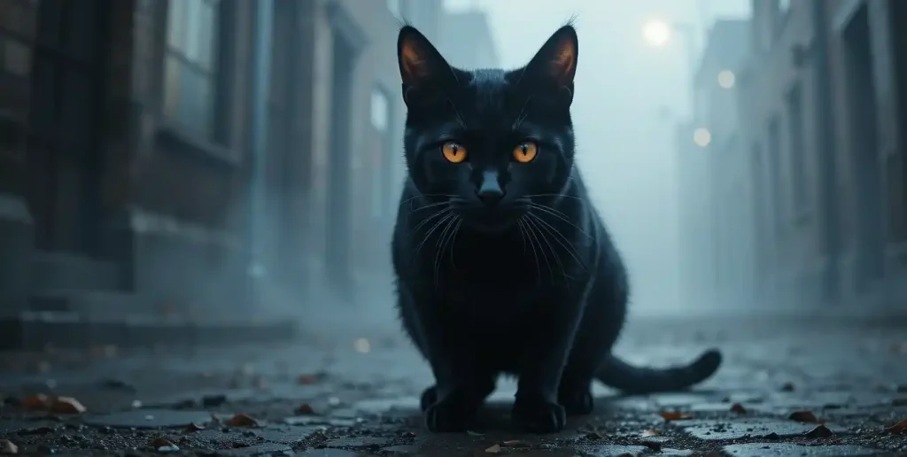 what does it mean when a black cat stares at you