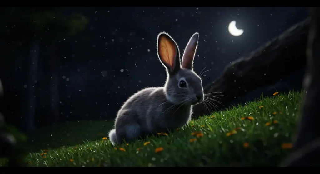 seeing a rabbit at night meaning