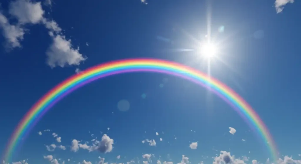 seeing a rainbow without rain meaning spiritual